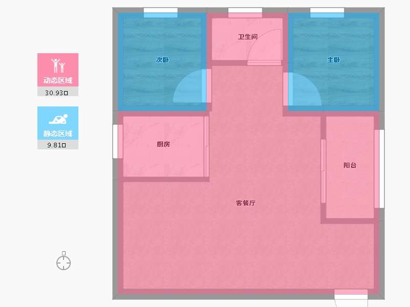 广东省-深圳市-一品东门雅园-35.70-户型库-动静分区