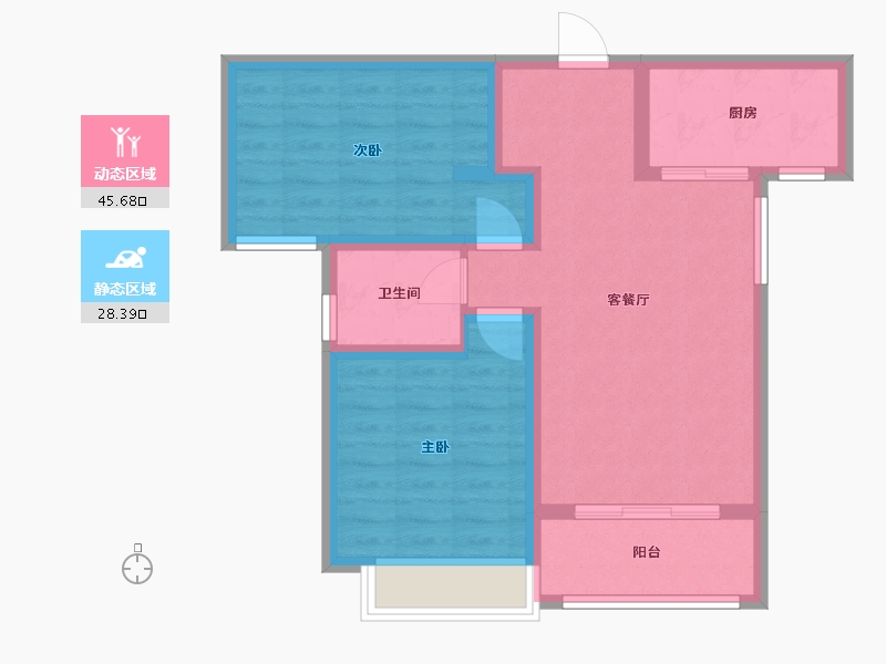 河南省-濮阳市-正大中心-65.00-户型库-动静分区