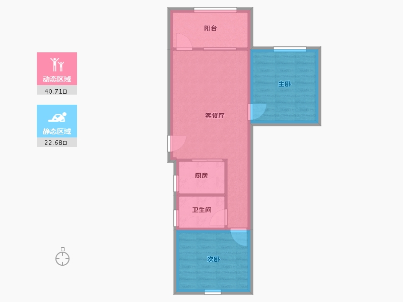 广东省-深圳市-兴华花园(宝安)-56.40-户型库-动静分区