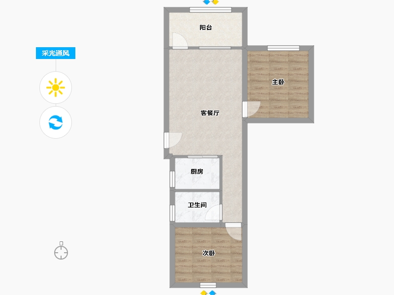 广东省-深圳市-兴华花园(宝安)-56.40-户型库-采光通风