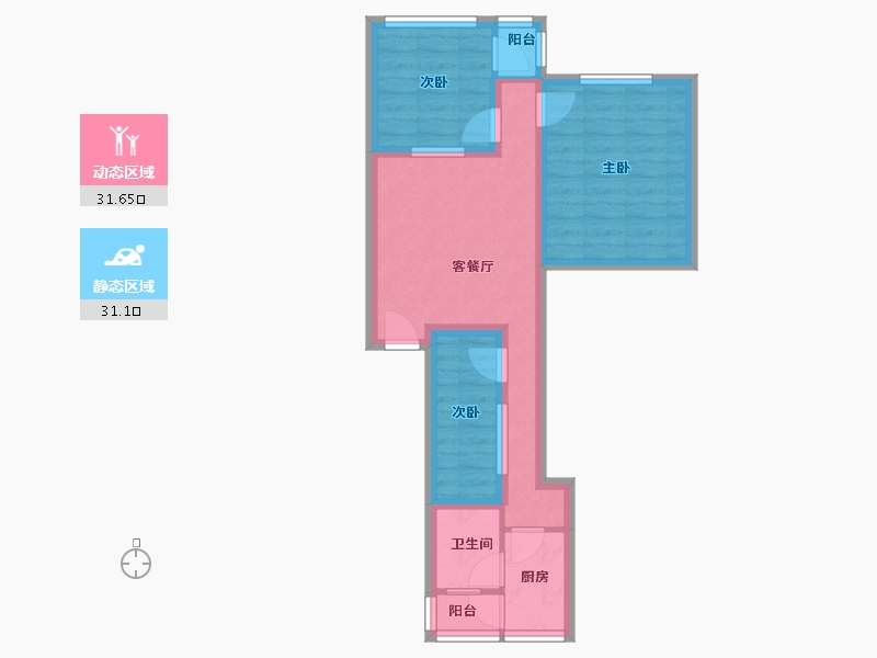 广东省-深圳市-兴华花园(罗湖)-53.97-户型库-动静分区