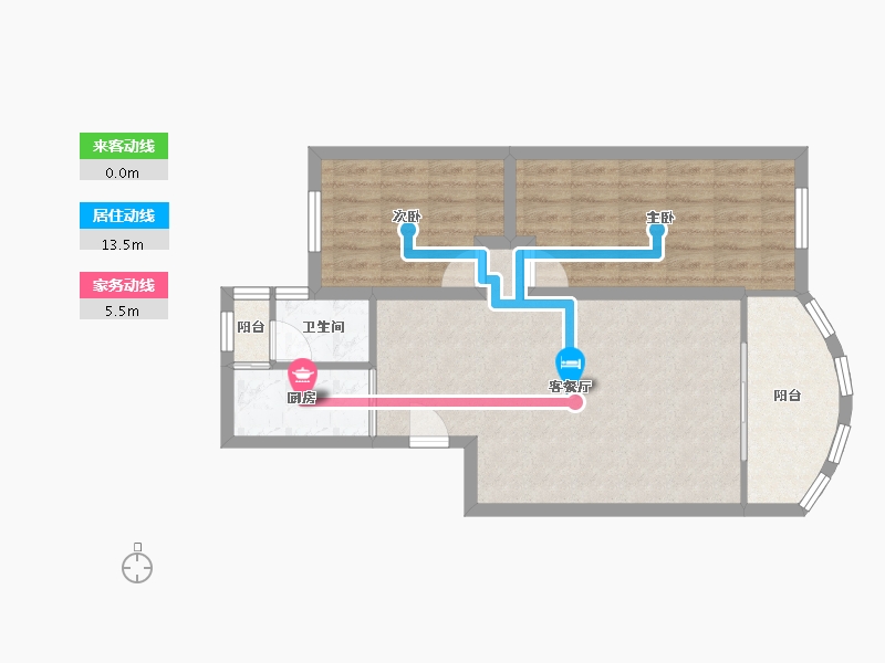 广东省-深圳市-兴华花园(罗湖)-65.89-户型库-动静线