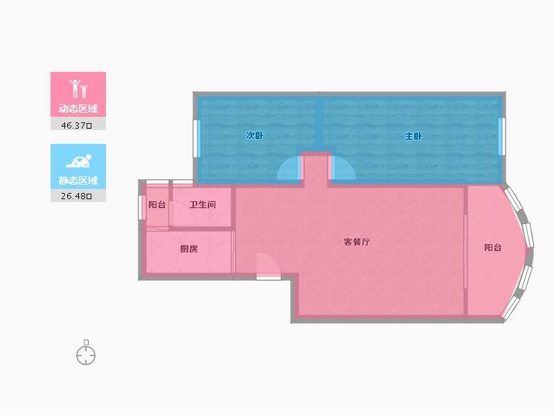 广东省-深圳市-兴华花园(罗湖)-65.89-户型库-动静分区