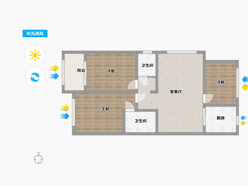 山东省-聊城市-王卷帽棚户区-100.00-户型库-采光通风