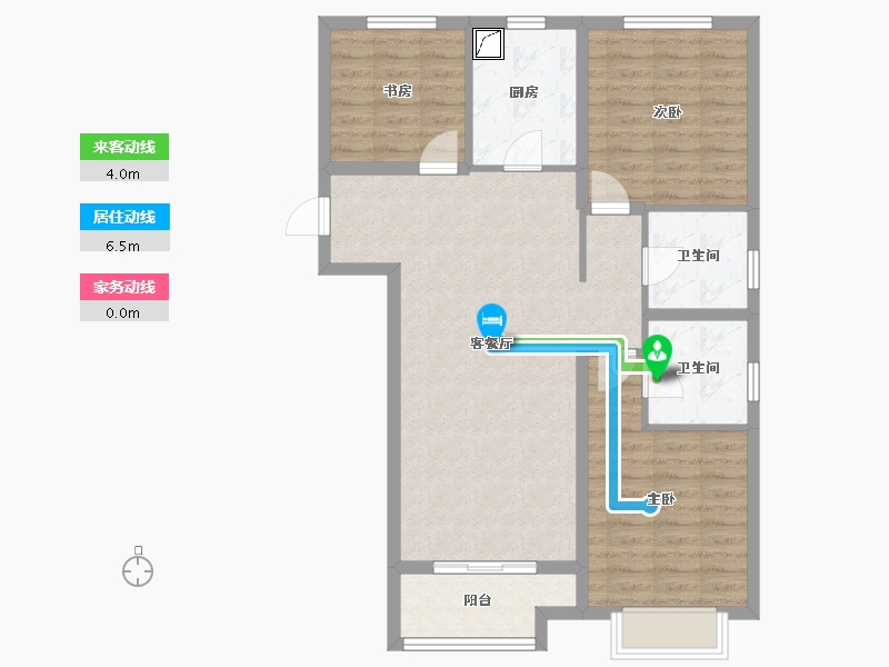 山西省-太原市-新希望花园-119.00-户型库-动静线