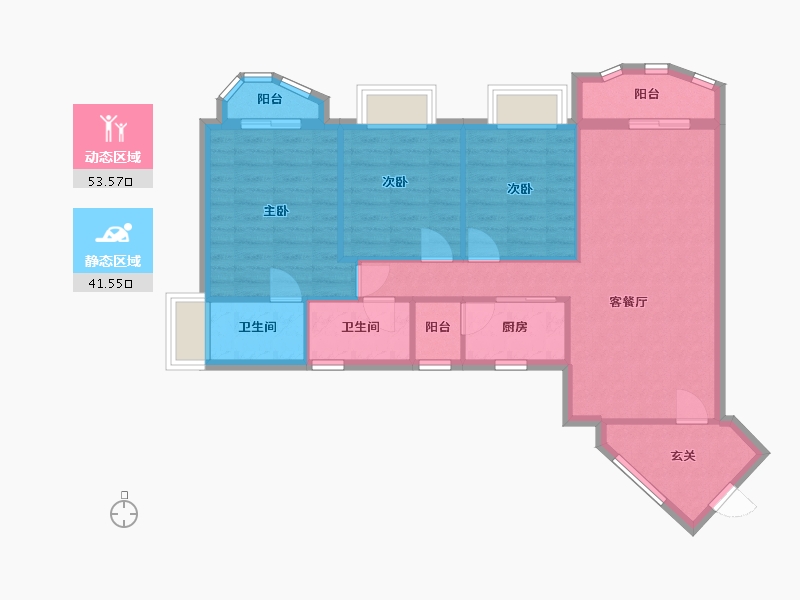 广东省-广州市-宝茵苑-120.00-户型库-动静分区