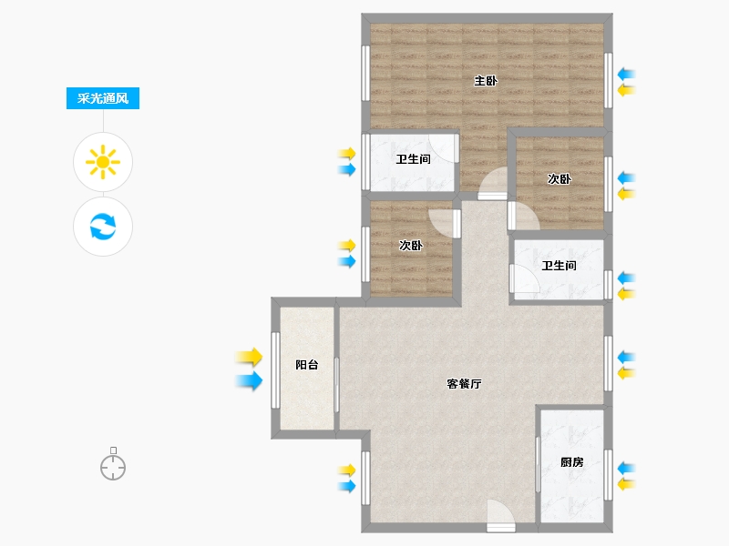 广东省-深圳市-康达尔山海上城-90.44-户型库-采光通风