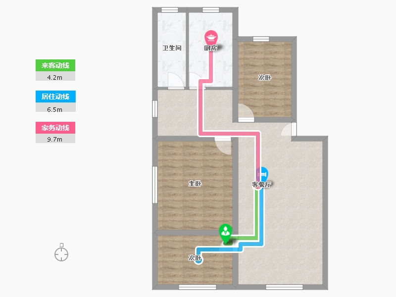 广东省-深圳市-兴华花园(宝安)-84.85-户型库-动静线