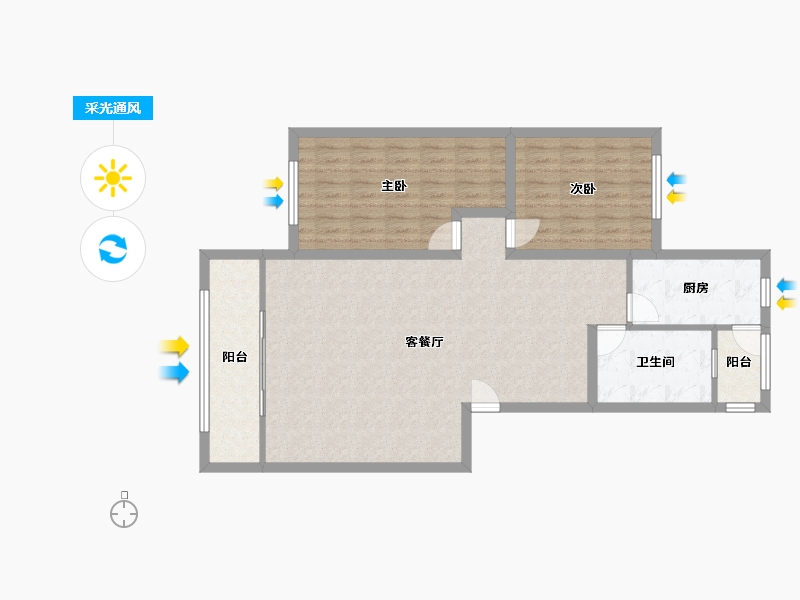 广东省-深圳市-兴华花园(宝安)-99.72-户型库-采光通风