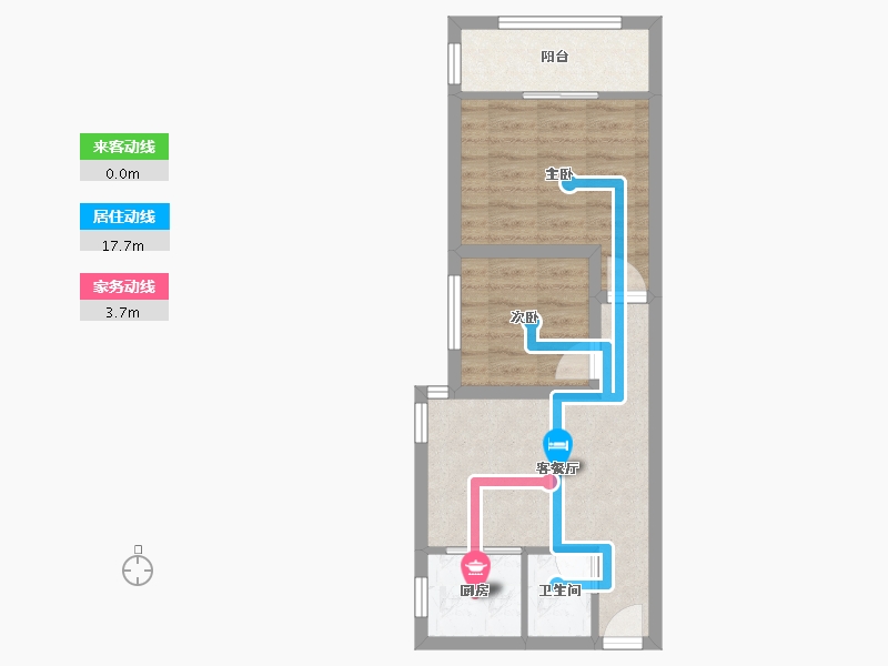 黑龙江省-鹤岗市-麒麟花园-46.21-户型库-动静线