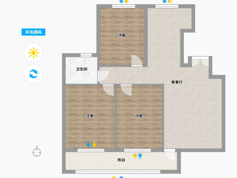 吉林省-四平市-九州一品-93.60-户型库-采光通风