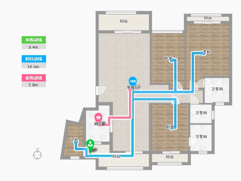 广东省-广州市-荟心园-133.01-户型库-动静线