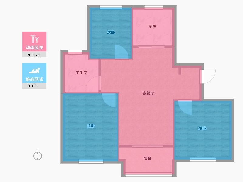 上海-上海市-百曲雅苑-95.00-户型库-动静分区