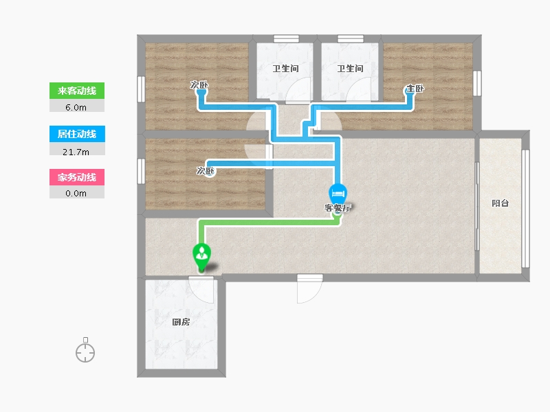 广东省-深圳市-卓越城市中心花园-82.67-户型库-动静线