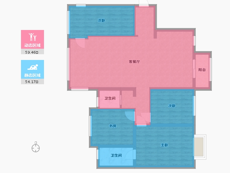 广西壮族自治区-南宁市-保利领袖前程领袖广场-124.00-户型库-动静分区