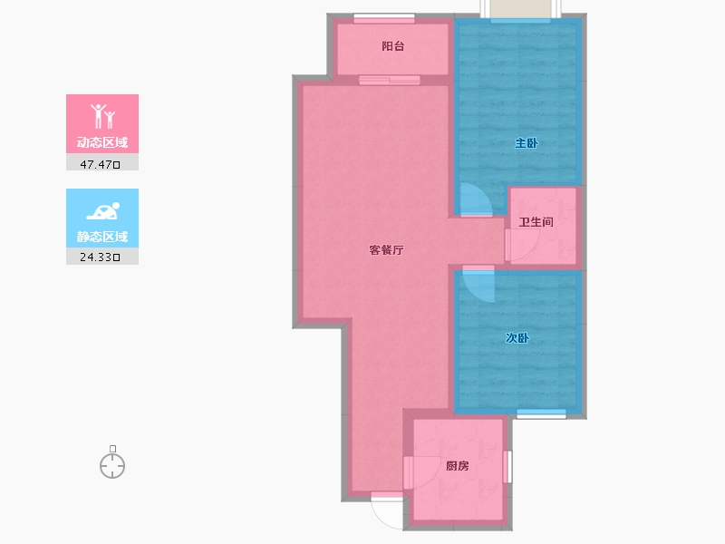 河北省-邯郸市-丽都花园-80.00-户型库-动静分区