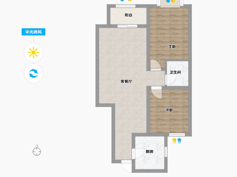 河北省-邯郸市-丽都花园-80.00-户型库-采光通风