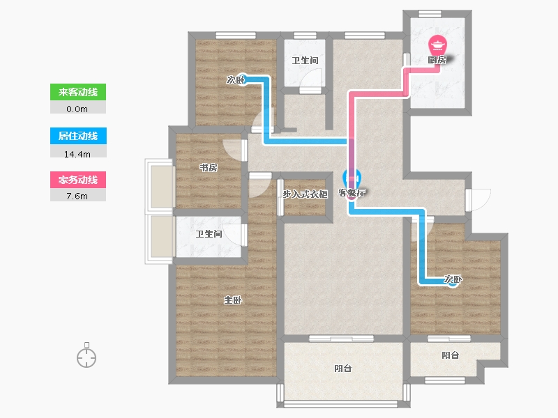 山东省-莱芜市-汶河名郡-129.00-户型库-动静线