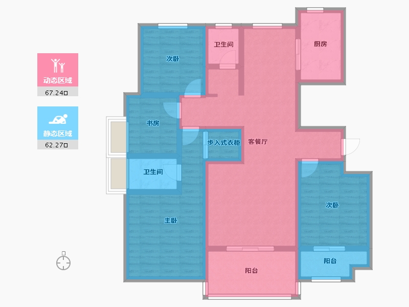 山东省-莱芜市-汶河名郡-129.00-户型库-动静分区