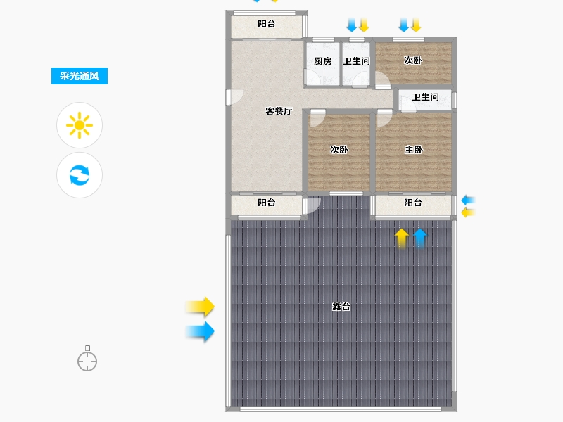 广东省-深圳市-金湖花园(A区)-205.45-户型库-采光通风