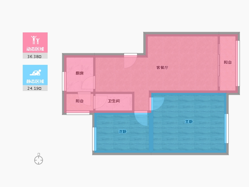 海南省-海口市-锦绣花园(龙华)-53.62-户型库-动静分区