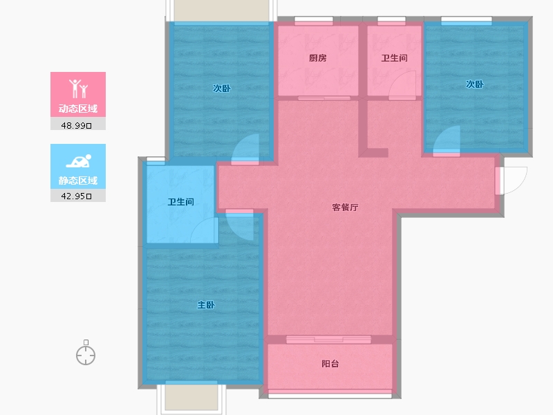 河南省-新乡市-华天珑悦-91.17-户型库-动静分区