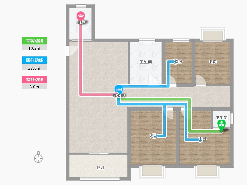 黑龙江省-鹤岗市-麒麟花园-115.77-户型库-动静线