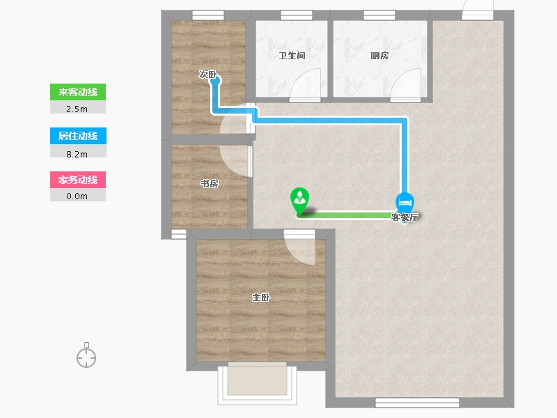 海南省-海口市-龙泉花园(龙华)-70.22-户型库-动静线