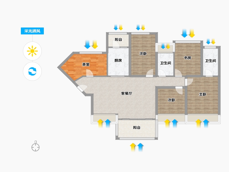 广东省-深圳市-联投东方华府(一期)-115.84-户型库-采光通风