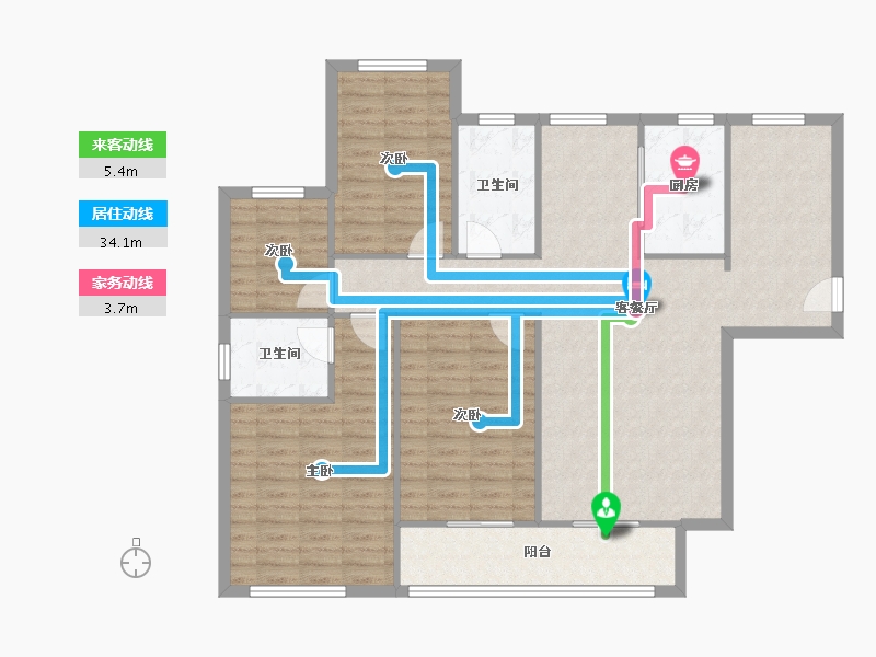 湖北省-武汉市-张家湾-130.00-户型库-动静线