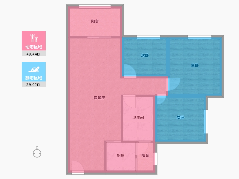 广东省-深圳市-康达尔山海上城-69.66-户型库-动静分区