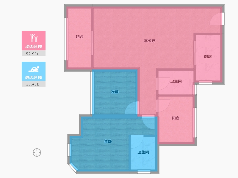 广东省-深圳市-康达尔山海上城-69.72-户型库-动静分区