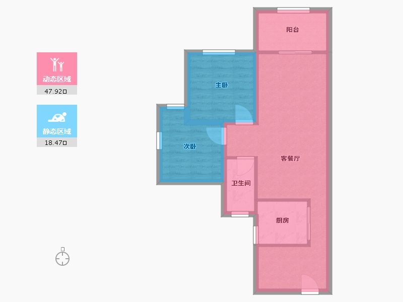 广东省-深圳市-康达尔山海上城-58.80-户型库-动静分区