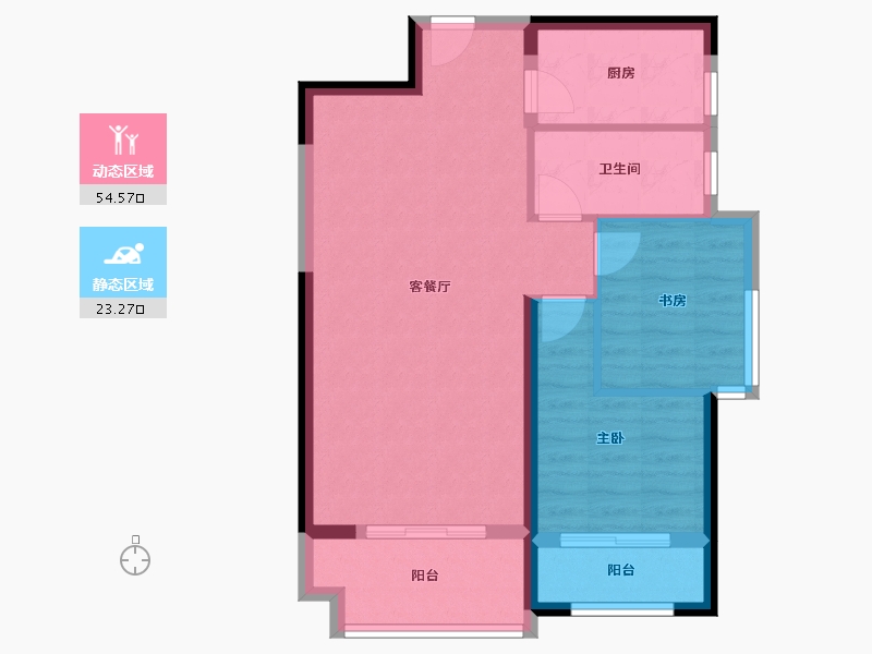 福建省-厦门市-中央公园城-70.00-户型库-动静分区