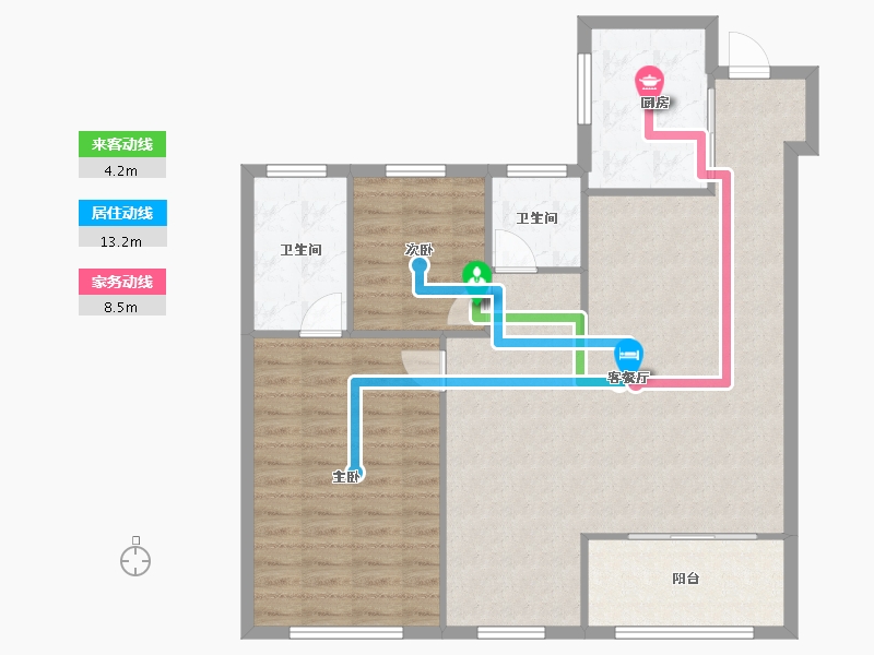 辽宁省-沈阳市-吾悦华府-103.00-户型库-动静线