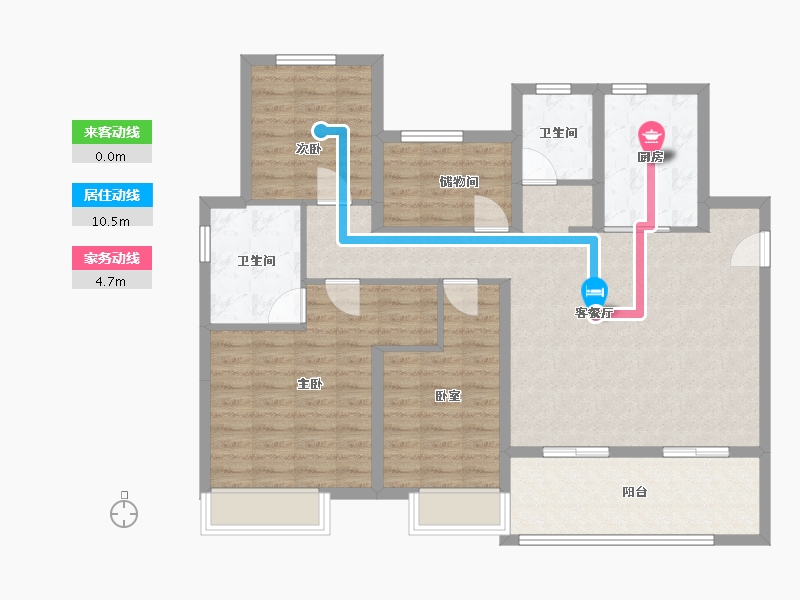 河南省-安阳市-安阳建业桂园-105.00-户型库-动静线