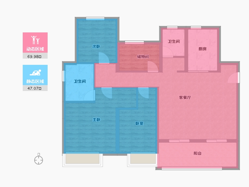 河南省-安阳市-安阳建业桂园-105.00-户型库-动静分区