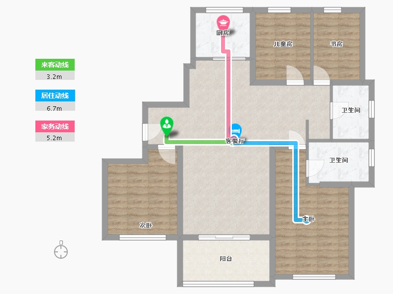 山东省-威海市-新苑壹号-109.21-户型库-动静线