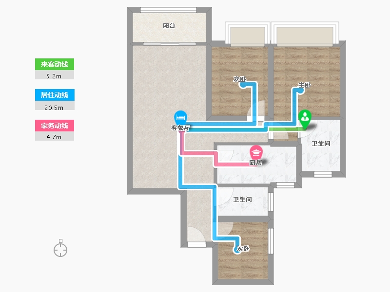 广东省-深圳市-联投东方华府(二期)-67.34-户型库-动静线