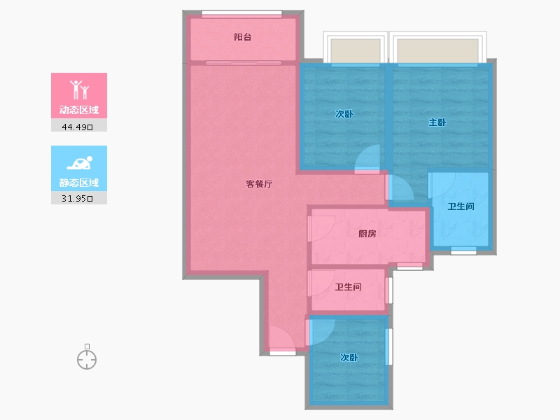 广东省-深圳市-联投东方华府(二期)-67.34-户型库-动静分区