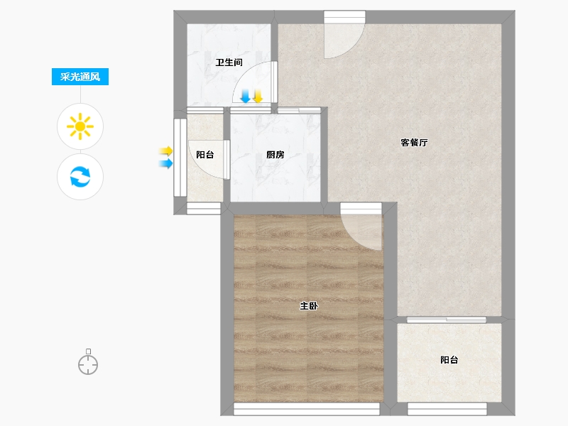 广东省-深圳市-联投东方华府(二期)-37.63-户型库-采光通风