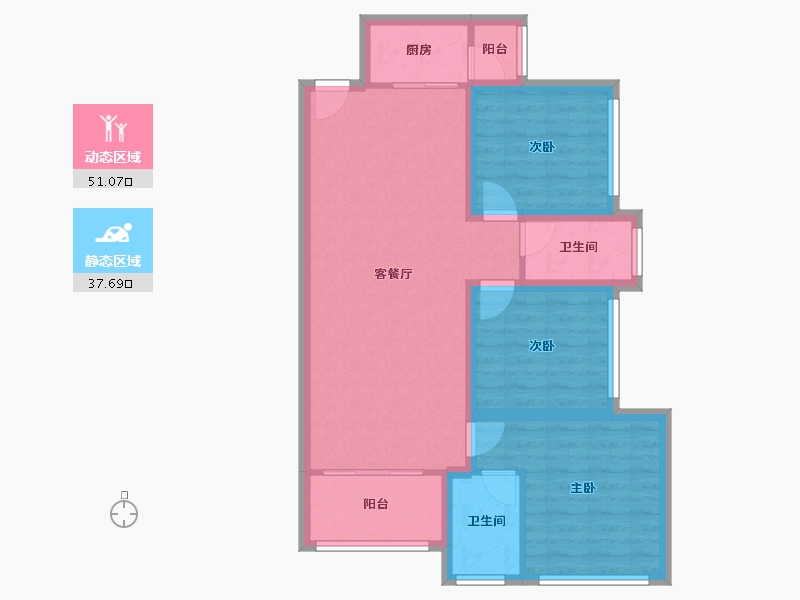 广东省-深圳市-联投东方华府(一期)-79.06-户型库-动静分区