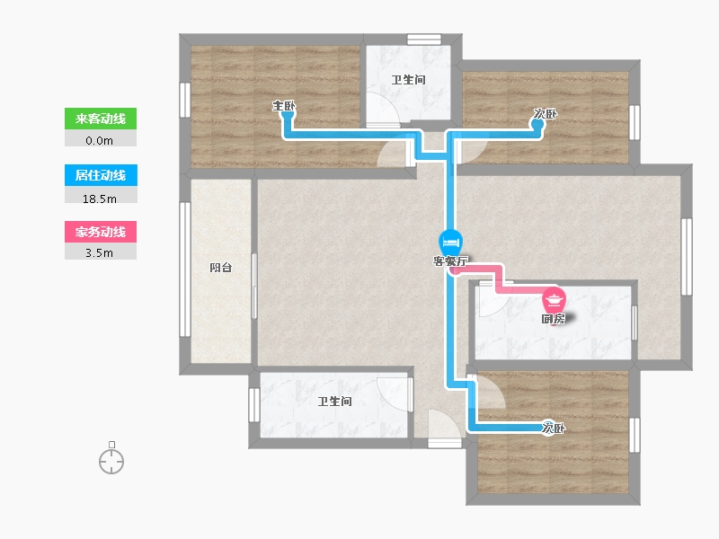 广东省-深圳市-弘雅花园（二期）-90.52-户型库-动静线