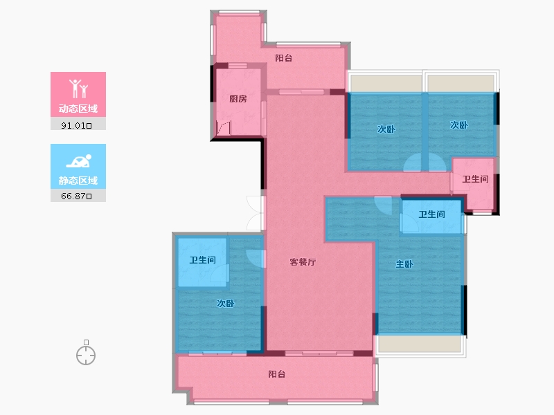 广西壮族自治区-来宾市-猎天地王华府-169.00-户型库-动静分区