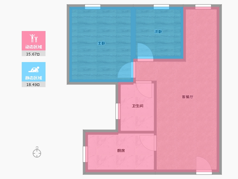 广东省-深圳市-弘雅花园（二期）-47.80-户型库-动静分区