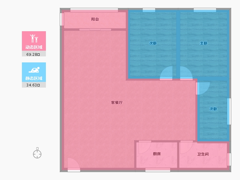 广东省-深圳市-泰富华庭(宝安)-94.18-户型库-动静分区