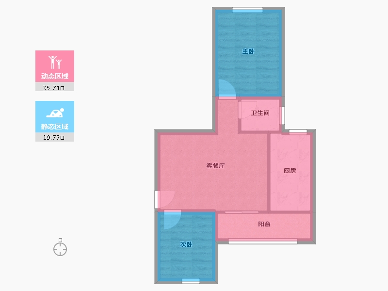 广东省-深圳市-弘雅花园（二期）-48.95-户型库-动静分区