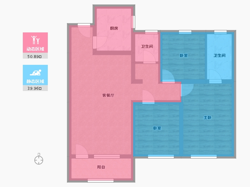 河北省-沧州市-长安御府-89.00-户型库-动静分区