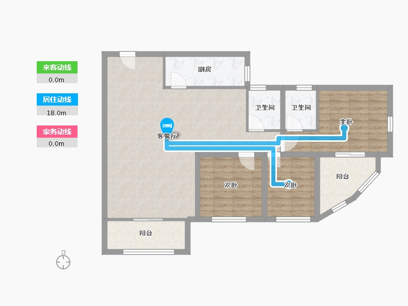 黑龙江省-鹤岗市-锦绣花园(南山)-94.03-户型库-动静线