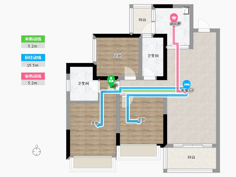 四川省-成都市-叠香庄园悦府-90.00-户型库-动静线